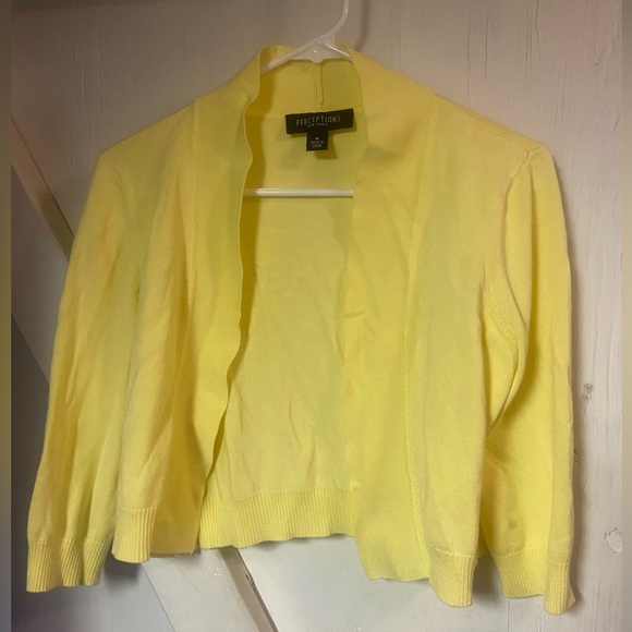 Perceptions new york open front knit sweater Shrug ladies medium modest coverup - Picture 4 of 6